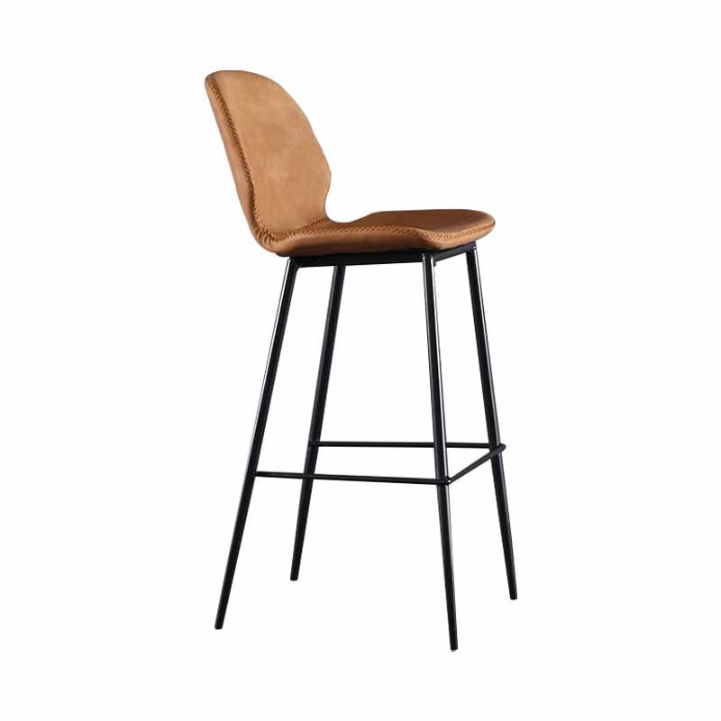 Industrial Leather Counter Stools Black Metal Low Back Bar Stools with Footrest Clearhalo 'Bar Furniture' 'Bar Stools' 'bar_stools' 'furn' 'furn_bar_stools' 'furniture_bar_stools' 'Kitchen & Dining Furniture' 'kitchen&dining_furn' 'kitchen' 'kitchen_furn' Furniture' 1200x1200_b3839759-80f9-4615-adbd-ea8efedf58c6