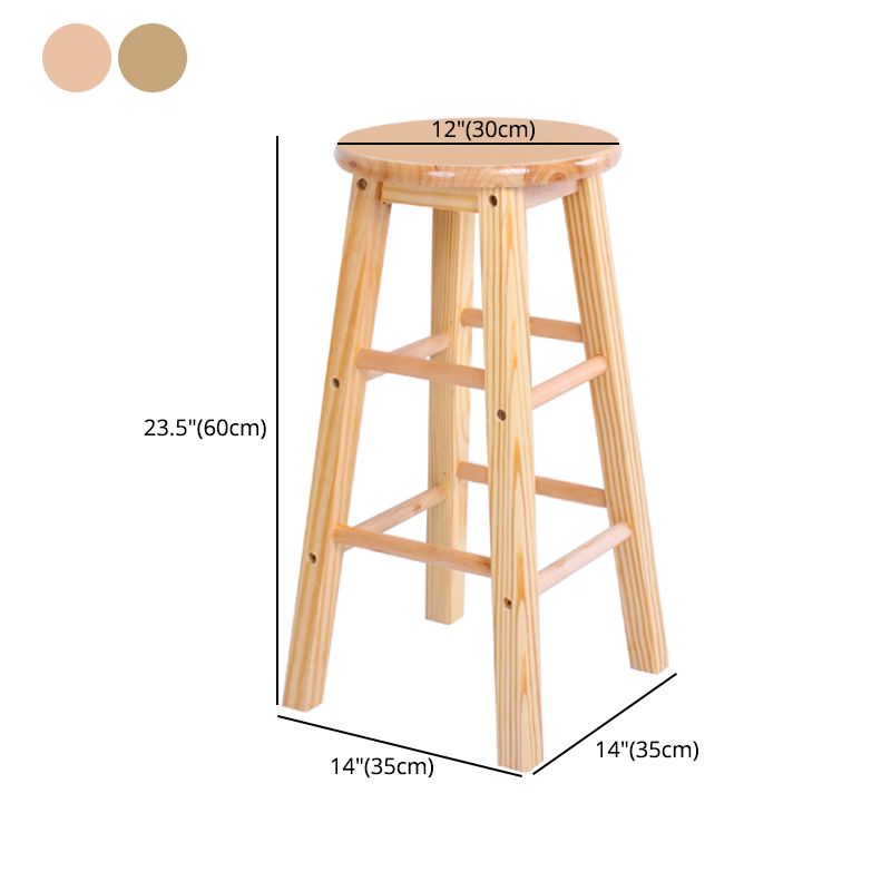Contemporary Wood Bar Stool Indoor Bar Stool with Wood Seat and Footrest, 1 Piece Clearhalo 'Bar Furniture' 'Bar Stools' 'bar_stools' 'furn' 'furn_bar_stools' 'furniture_bar_stools' 'Kitchen & Dining Furniture' 'kitchen&dining_furn' 'kitchen' 'kitchen_furn' Furniture' 1200x1200_b383ccb4-febb-41dc-8ff1-59675dd2baf0