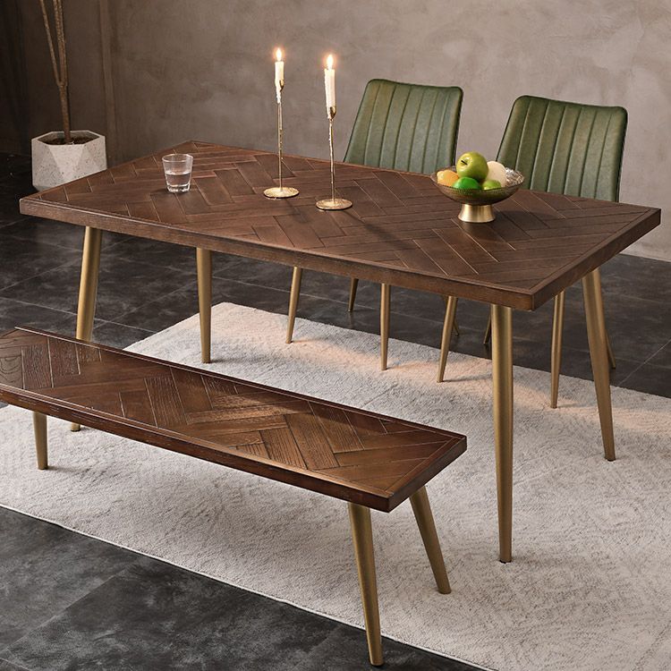 Rectangle Dining Side Table Traditional Luxury Solid Wood Dinner Table with 4 Legs Clearhalo 'Dining Tables & Seating' 'Dining Tables' 'dining_table' 'furn' 'furn_dining_table' 'Furniture' 'furniture_dining_table' 'Kitchen & Dining Furniture' 'kitchen' 'kitchen_dining_table' 1200x1200_b384b71d-bc3c-4f50-aa38-a13b5d7e20ca