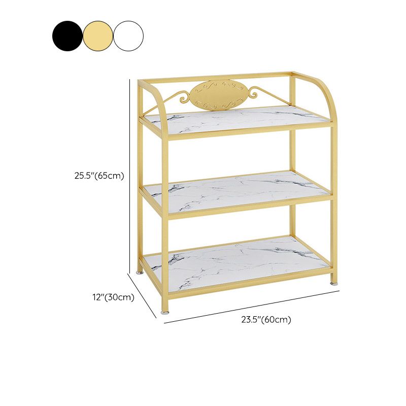 Tavolo da preparazione di stoccaggio aperto a 3 livelli Home Dining Modern Kitchen Trolley