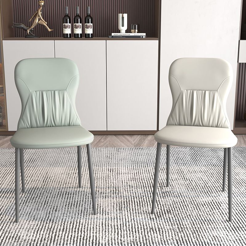 Contemporary Metal Dining Room Chairs PU Leather Dining Chairs for Home Use Clearhalo ' kitchen&dining_furn' 'Dining Chairs' 'Dining Tables & Seating' 'dining_chair' 'furn' 'furn_dining_chair' 'Furniture' 'furniture_dining_chair' 'Kitchen & Dining Furniture' 'kitchen' 1200x1200_b386977d-fac9-451f-a076-f73dce91fc5b