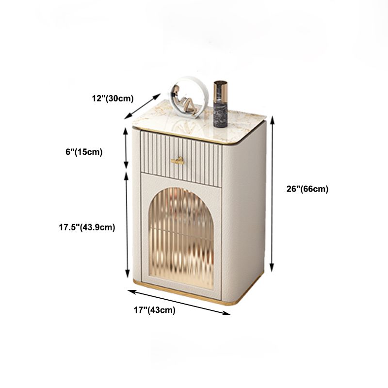 Cassettiera portaoggetti Glam in pietra da 11,7 pollici di larghezza