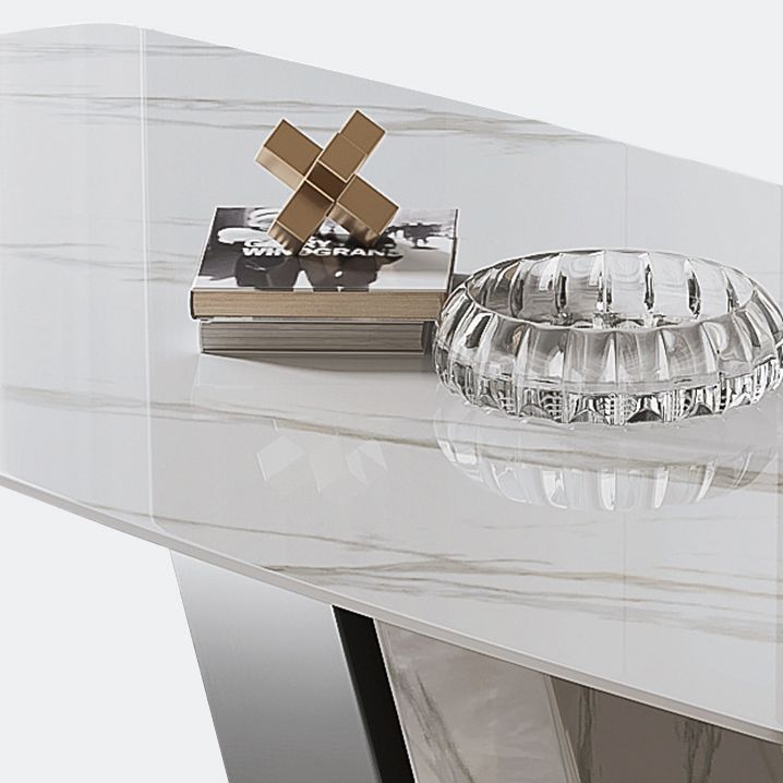 Glam Dining Rechthoekige tafel Eettafel van gesinterde stenen voor thuisgebruik