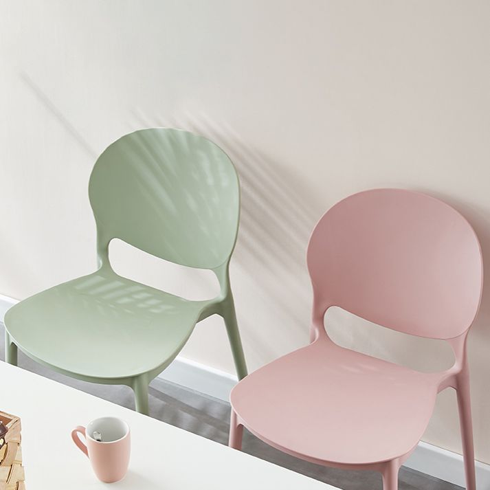 Scandinavian Plastic Dining Side Chair Open Back Matte Finish Dining Chair Clearhalo ' kitchen&dining_furn' 'Dining Chairs' 'Dining Tables & Seating' 'dining_chair' 'furn' 'furn_dining_chair' 'Furniture' 'furniture_dining_chair' 'Kitchen & Dining Furniture' 'kitchen' 1200x1200_b388a54b-ff77-4236-b897-1f1f6834a053