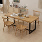 Modern Style Solid Wood Dining Set with Rectangle Shape Table and Trestle Base for Home Use Clearhalo 'Dining Room Sets' 'Dining Tables & Seating' 'dining_room_set' 'Furniture' 'furniture_dining_room_set' 'Kitchen & Dining Furniture' 'kitchen&dining_furn' 'kitchen' 1200x1200_b388a57a-aa14-4086-8bf0-1becd71782fd