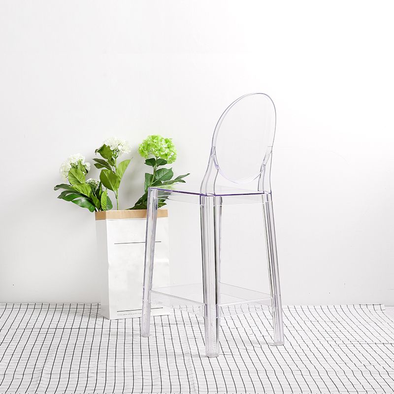 26-inch Height Barstool Modern Indoor Transparent Plastic Bar Stool Clearhalo 'Bar Furniture' 'Bar Stools' 'bar_stools' 'furn' 'furn_bar_stools' 'furniture_bar_stools' 'Kitchen & Dining Furniture' 'kitchen&dining_furn' 'kitchen' 'kitchen_furn' Furniture' 1200x1200_b3893c54-07a5-4f29-afd3-de7d2765f262