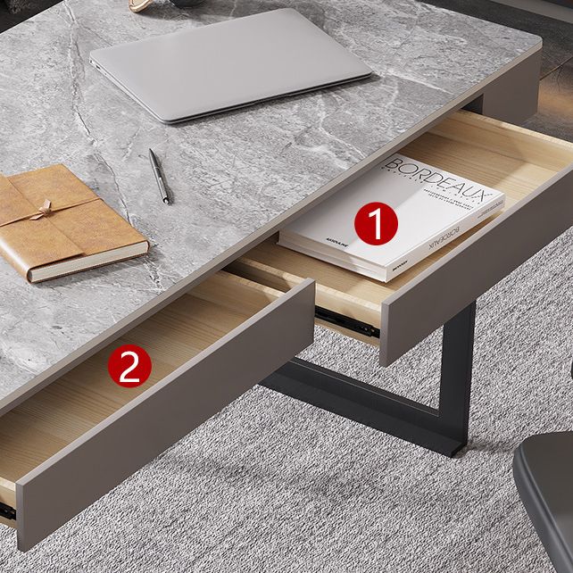 29.53" H Industrial Office Desk Rectangular Secretary Desk with 2 Storage Drawers Clearhalo 'furn' 'furn_office_desk' 'Furniture' 'Office Desks' 'Office Furniture' 'office_desk' 1200x1200_b389d15f-fc80-4bb6-b44d-e5fe537d984a