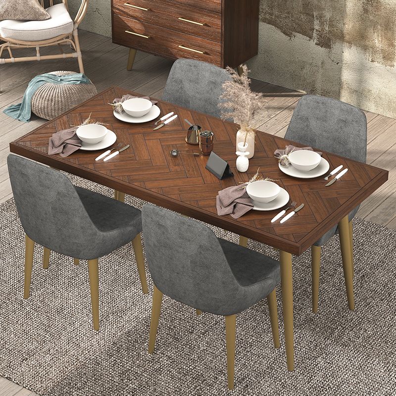 Luxury Style Solid Wood Dining Table 4 Legs Base Rectangle Table for Home Clearhalo ' dining_table' 'Dining Tables & Seating' 'Dining Tables' 'furn' 'furn_dining_table' 'Furniture' 'furniture_dining_table' 'Kitchen & Dining Furniture' 'kitchen&dining_furn' 'kitchen' 'kitchen_dining_table' 1200x1200_b389e0b2-707f-47bc-8cfd-2b86dc55d239