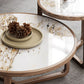 Table basse moderne en ardoise sans ensemble de table basse ronde pénible