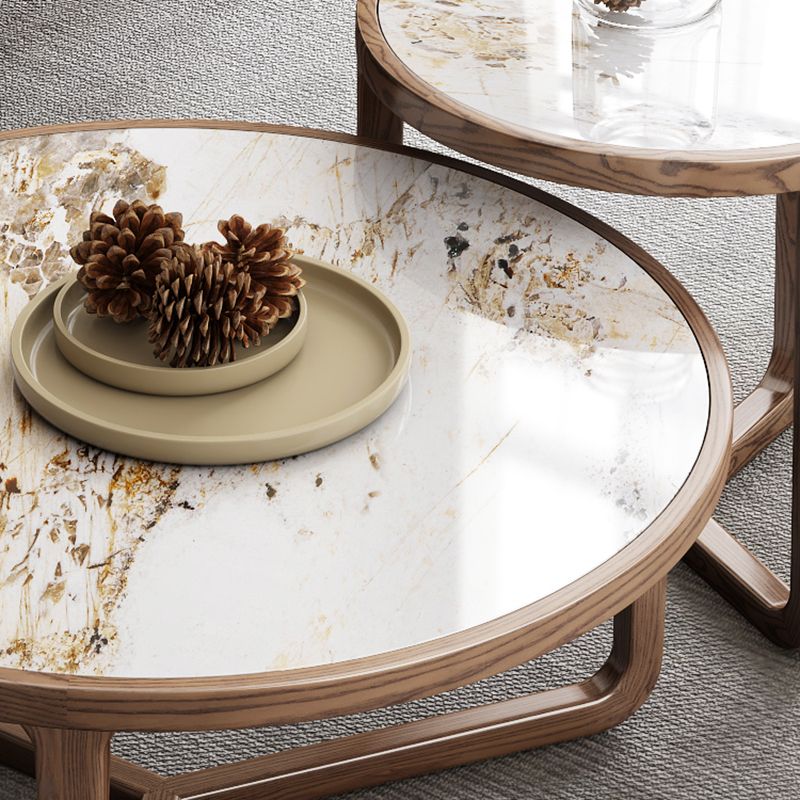 Table basse moderne en ardoise sans ensemble de table basse ronde pénible