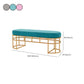 Contemporary Style Entryway Bench Cushioned Oval Metal Seating Bench