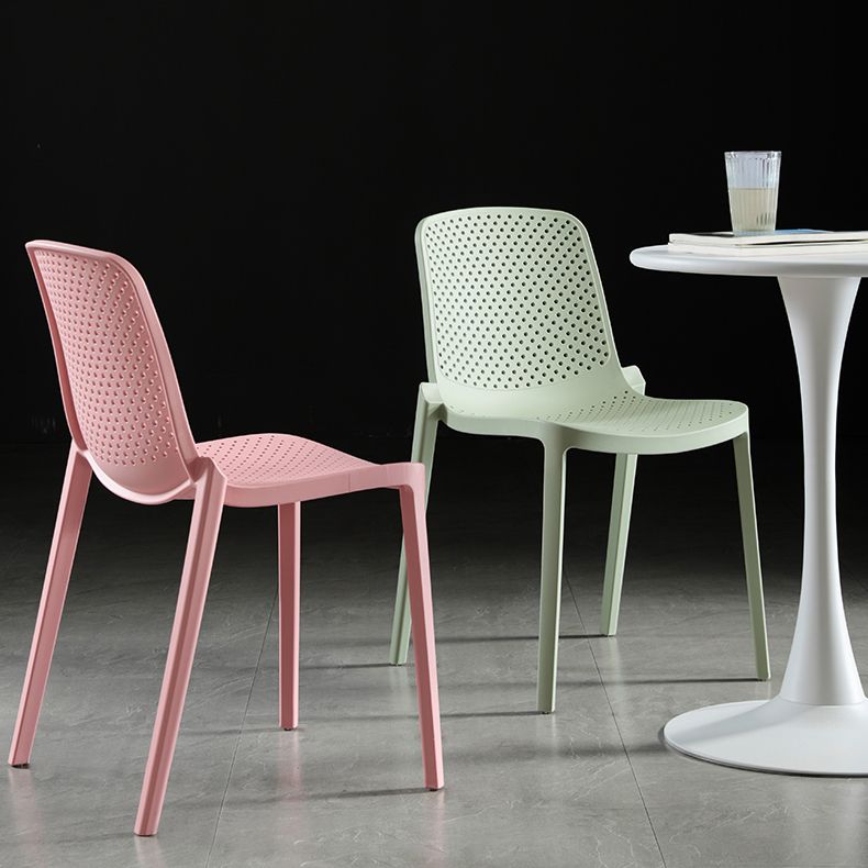 Home Contemporary Side Chair Solid Back Plastic Stackable Dining Room Chair Clearhalo ' kitchen&dining_furn' 'Dining Chairs' 'Dining Tables & Seating' 'dining_chair' 'furn' 'furn_dining_chair' 'Furniture' 'furniture_dining_chair' 'Kitchen & Dining Furniture' 'kitchen' 1200x1200_b38c8f23-10e1-4bd5-83a3-8083e0d60be2