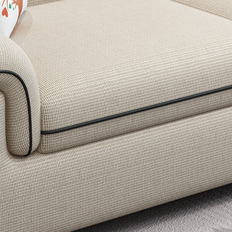 Scandinavian 4-Seater Sectional with Pillow Top Arm and Storage Clearhalo 'furn' 'furn_sectionals' 'Furniture' 'furniture_sectionals' 'Living Room Furniture' 'Sectionals' 1200x1200_b38cc52e-6f10-49c0-a263-21e5d2aa8515