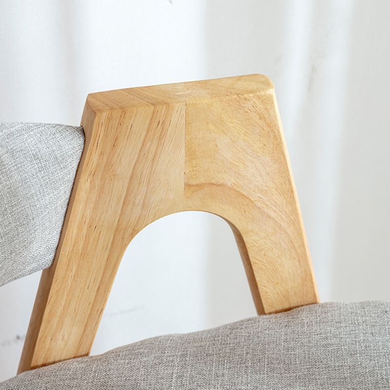 Scandinavian Milk Tea Shop Upholstered Arm Chair Matte Finish Open Dining Chair Clearhalo ' kitchen&dining_furn' 'Dining Chairs' 'Dining Tables & Seating' 'dining_chair' 'furn' 'furn_dining_chair' 'Furniture' 'furniture_dining_chair' 'Kitchen & Dining Furniture' 'kitchen' 1200x1200_b38d7eee-38f8-4a49-b4e4-d7929438c688