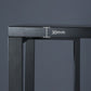 Contemporary Indoor Rectangle Trestle Bar Dining Table with Metal Legs