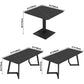 Industrial Style Sintered Stone Dinner Room Kitchen Table Black Sled Base Table for Dinning Room Clearhalo ' dining_table' 'Dining Tables & Seating' 'Dining Tables' 'furn' 'furn_dining_table' 'Furniture' 'furniture_dining_table' 'Kitchen & Dining Furniture' 'kitchen&dining_furn' 'kitchen' 'kitchen_dining_table' 1200x1200_b390bf7e-1d76-4c00-a673-c880d8385b4c