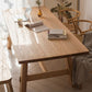 Natural Solid Wood Dining Table Modern Dining Table with Trestle Base