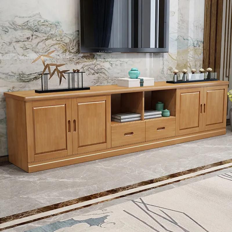 Console TV in legno massiccio tradizionale Open Car stoccaggio TV con mobile