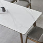 Modern Stone Dining Site Table 4 Wood Legs Rectangle Home Dining Table Clearhalo 'Dining Tables & Seating' 'Dining Tables' 'dining_table' 'furn' 'furn_dining_table' 'Furniture' 'furniture_dining_table' 'Kitchen & Dining Furniture' 'kitchen' 'kitchen_dining_table' 1200x1200_b392bd09-2856-4904-9558-9980e8dccc00