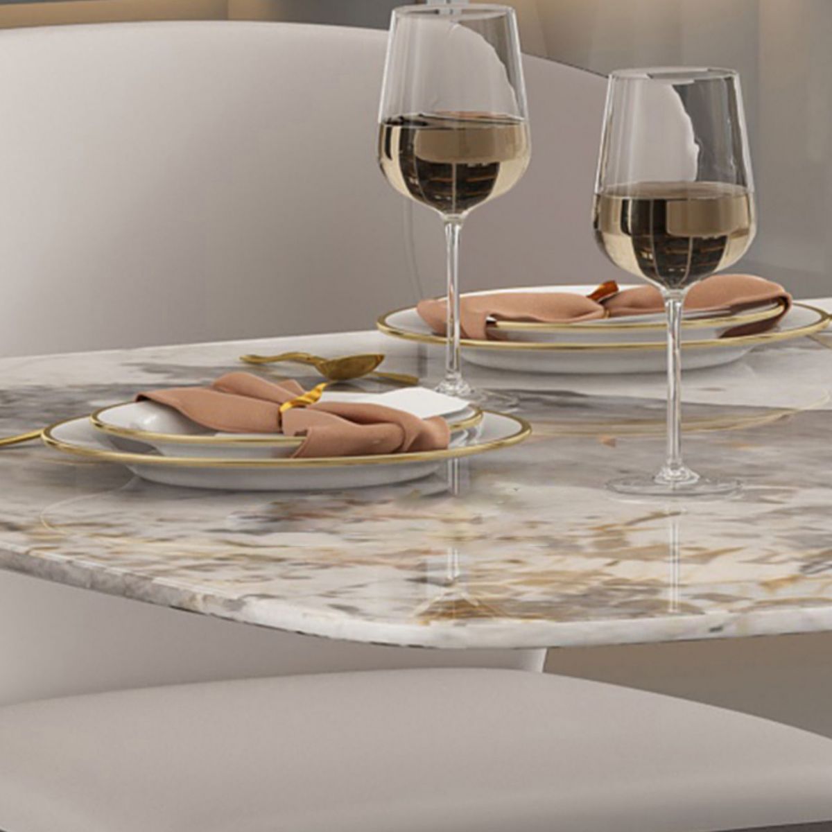 Luxury Sintered Stone Top Dining Set Rectangle 1/2/5/7 Pieces Dining Table with Chairs Clearhalo 'Dining Room Sets' 'Dining Tables & Seating' 'dining_room_set' 'furn' 'furn_dining_room_set' 'Furniture' 'furniture_dining_room_set' 'Kitchen & Dining Furniture' 1200x1200_b3936f12-f3e9-4b8b-ad16-2072b7114587