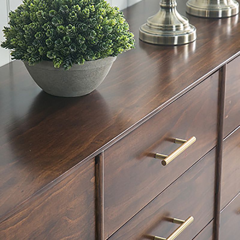 Contemporary Chest Pine 9 - Drawer Bar Pulls Straight Legs Accent Chest Clearhalo 'Cabinets & Chests' 'cabinets_chests' 'furn' 'furn_cabinets_chests' 'Furniture' 'Living Room Furniture' 1200x1200_b393a1c8-2074-4627-9bdb-9e0f767e47ee