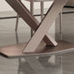 Glam Style Rectangle Table Set 1/2/5/7 Pieces Dining Set with Metal Legs Clearhalo 'Dining Room Sets' 'Dining Tables & Seating' 'dining_room_set' 'furn' 'furn_dining_room_set' 'Furniture' 'Kitchen & Dining Furniture' 1200x1200_b3940c73-7892-4c31-b948-ce452315cded