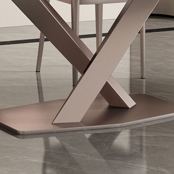 Glam Style Rectangle Table Set 1/2/5/7 Pieces Dining Set with Metal Legs Clearhalo 'Dining Room Sets' 'Dining Tables & Seating' 'dining_room_set' 'furn' 'furn_dining_room_set' 'Furniture' 'Kitchen & Dining Furniture' 1200x1200_b3940c73-7892-4c31-b948-ce452315cded