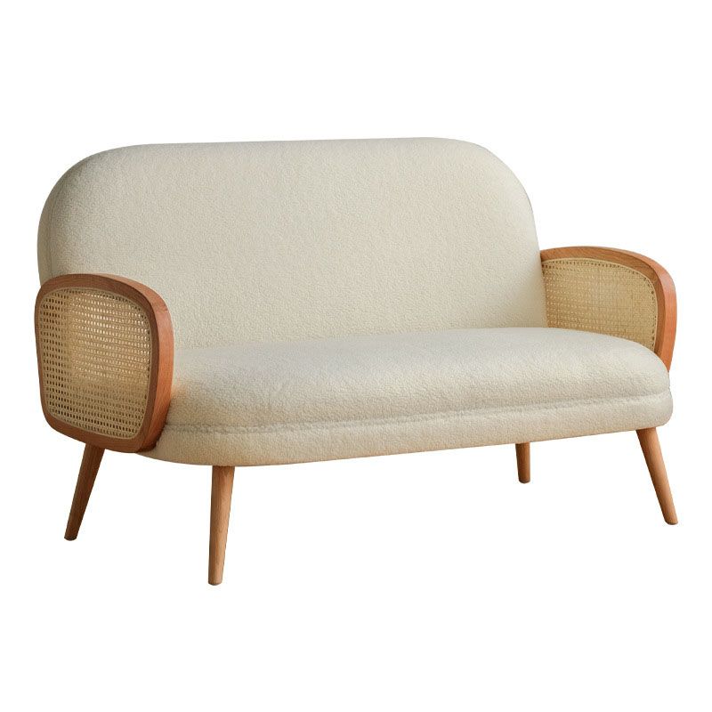 Contemporary Wooden Stain Resistant Polyester Sofa for Living Room