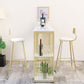 Glam Stone Bar Table Set 1/2/3 Pieces Rectangular Counter Set Clearhalo 'Bar Furniture' 'furn' 'furn_home_bar_bar_sets' 'Furniture' 'Home Bars & Bar Sets' 'home_bar_bar_sets' 'Kitchen & Dining Furniture' 1200x1200_b3955f7b-5481-4783-a374-ceb474637915