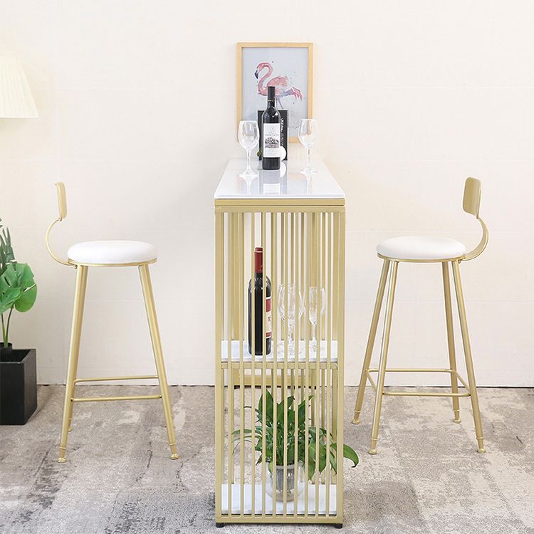 Glam Stone Bar Table Set 1/2/3 Pieces Rectangular Counter Set Clearhalo 'Bar Furniture' 'furn' 'furn_home_bar_bar_sets' 'Furniture' 'Home Bars & Bar Sets' 'home_bar_bar_sets' 'Kitchen & Dining Furniture' 1200x1200_b3955f7b-5481-4783-a374-ceb474637915