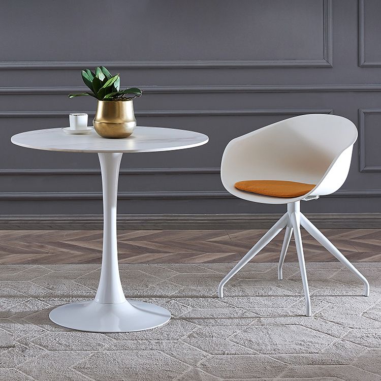 Round Dining Table Contemporary Style Stone Dining Site Table with Tulip Base Clearhalo 'Dining Tables & Seating' 'Dining Tables' 'dining_table' 'furn' 'furn_dining_table' 'Furniture' 'Kitchen & Dining Furniture' 1200x1200_b395e25a-007a-4c70-b29f-f8aab5662738