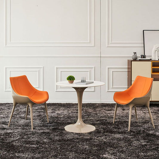 Sedia da pranzo in pelle finta sedia parsons in finitura opaca per casa