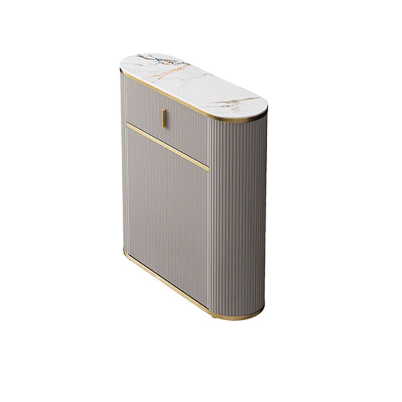 Server in pietra sinterizzato con top white glam con porta e cassetto