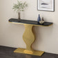 Modern de 31.5 "Table de acento de altura Stone Half Moon Console Table