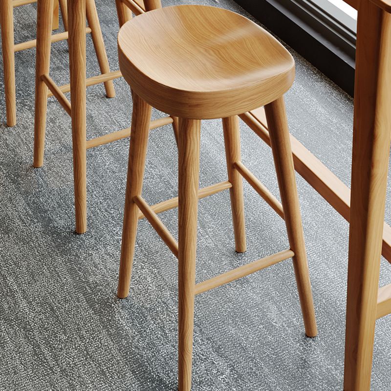 Set da tavolo moderno da pub rettangolare, tavolo da bancone in legno da 1/2/4 pezzi con sgabelli senza schienale