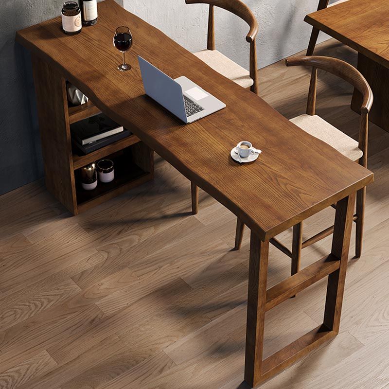 Ash houten bovenste balk tafel eigentijdse staaftafel met houten opbergrek