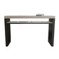 Industrial Counter Height Set 1/2/3 Pcs Stone and Leather Bar Table with Backless Stools