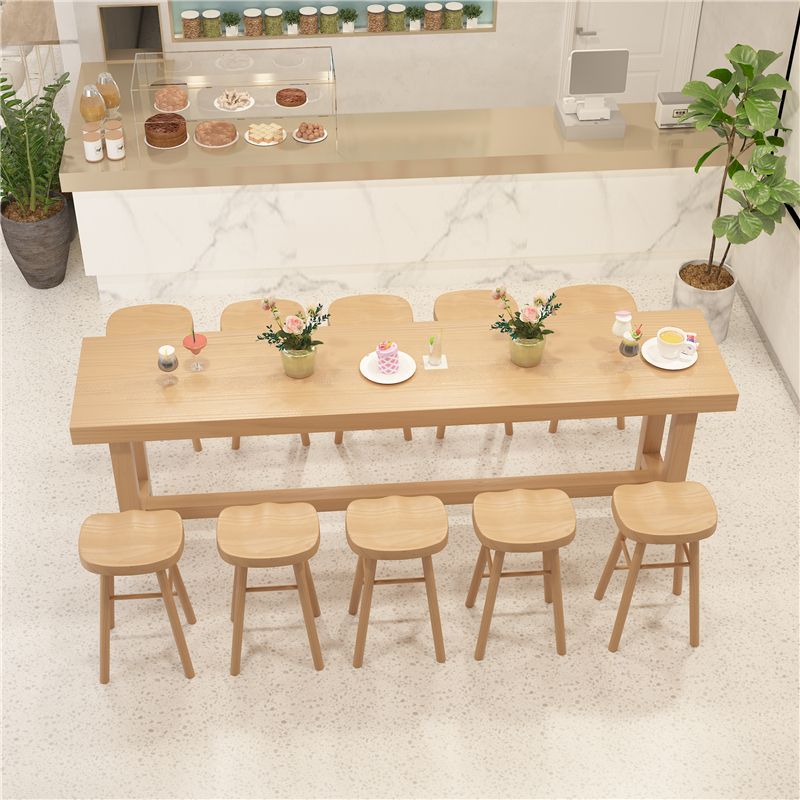 Contemporary Rectangle Bar Dining Table Indoor Wood Bar Table in Light Brown Clearhalo 'Bar Furniture' 'Bar Tables' 'bar_tables' 'furn' 'furn_bar_tables' 'Furniture' 'furniture_bar_tables' 'Kitchen & Dining Furniture' 'kitchen&dining_furn' 'kitchen' 1200x1200_b39fb49b-d8e4-4866-8636-bf4a7b9f8784