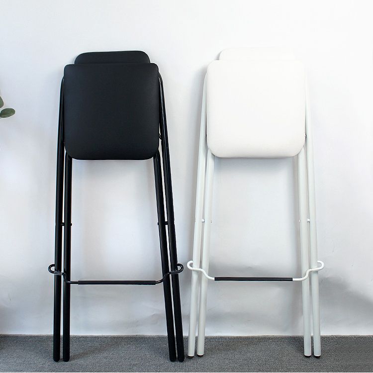 Modern Backrest Folding Counter Stool Iron Balcony Bar Stool with Footrest Clearhalo 'Bar Furniture' 'Bar Stools' 'bar_stools' 'furn' 'furn_bar_stools' 'furniture_bar_stools' 'Kitchen & Dining Furniture' 'kitchen&dining_furn' 'kitchen' 'kitchen_furn' Furniture' 1200x1200_b3a15d55-086b-4b16-ae2e-5c6268591631