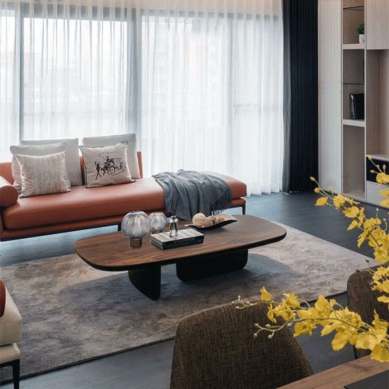 Abstract Coffee Table Modern Solid Wood Coffee Cocktail Table Clearhalo 'Coffee & Accent Tables' 'Coffee Tables' 'coffee_tables' 'furn' 'furn_coffee_tables' 'Furniture' 'Living Room Furniture' 1200x1200_b3a1fa79-bb56-4e6c-88d3-8dcfb90dfde7