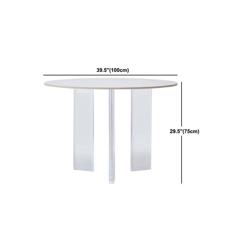 Set da pranzo moderno da 1/3 pezzi Tavolo da pranzo rotondo in pietra per la cucina della sala da pranzo