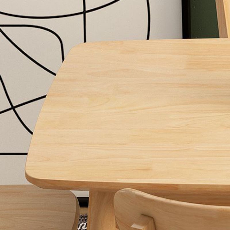 Table à manger en bois Nordic Glam Table rectangulaire à manger avec pieds en bois