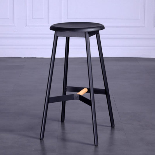 Tabouret de comptoir de siège rond de style moderne avec des jambes en métal pour la maison
