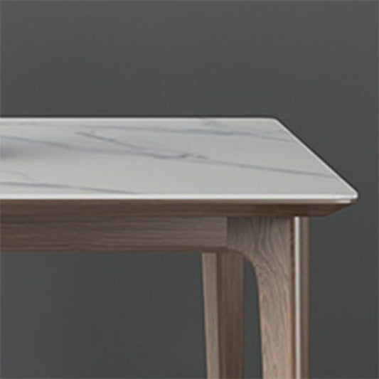 モダンな焼結石トップダイニングセット長方形1/2/3/4/5/7ピース木製テーブルセット