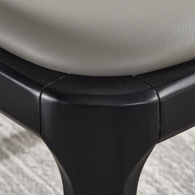 Contemporary Square Leather Chair with Wooden Legs Dining Side Arm Chair for Kitchen Clearhalo ' kitchen&dining_furn' 'Dining Chairs' 'Dining Tables & Seating' 'dining_chair' 'furn' 'furn_dining_chair' 'Furniture' 'furniture_dining_chair' 'Kitchen & Dining Furniture' 'kitchen' 1200x1200_b3a6e80d-8b7b-42ab-83af-8dcfe6344c9b