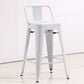 Industrial Low Back Counter Stool Metal Counter Height Stools for Kitchen Clearhalo 'Bar Furniture' 'Bar Stools' 'bar_stools' 'furn' 'furn_bar_stools' 'Furniture' 'Kitchen & Dining Furniture' 1200x1200_b3a73fb5-3418-4d85-8fc4-563a0d29c80a