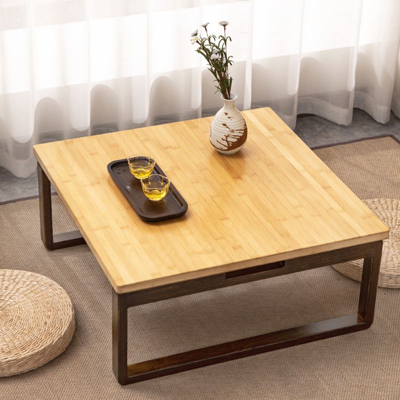 Scandinavian Square Wood Coffee Table Folding 2 Legs Cocktail Table