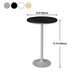 Glam Round Stone Bar Dining Table Iron Indoor Bistro Table with Single Pedestal Clearhalo 'Bar Furniture' 'Bar Tables' 'bar_tables' 'furn' 'furn_bar_tables' 'Furniture' 'furniture_bar_tables' 'Kitchen & Dining Furniture' 'kitchen&dining_furn' 'kitchen' 1200x1200_b3a99f84-132b-48bc-a8e9-cc3a35e17b2b
