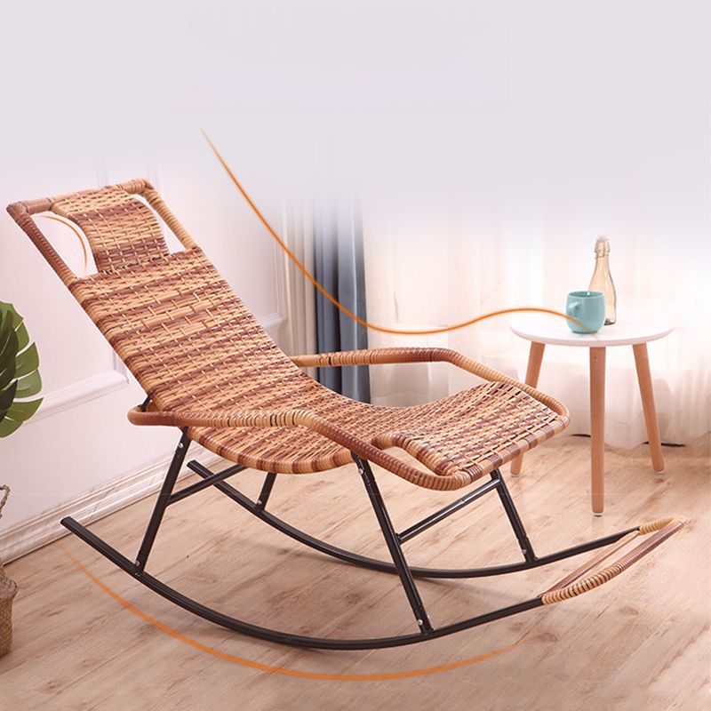 Indoor Rattan Rocking Chair Mid-Century Modern Rocking Chair Clearhalo 'Chairs & Seating' 'furn' 'furn_rocking_chairs' 'Furniture' 'Living Room Furniture' 'Rocking Chairs' 'rocking_chairs' 1200x1200_b3aa553d-26d4-4e6d-bb22-3c30f82a3e9e