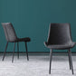 Industrial Solid Back Side Chairs PU Leather Dining Chairs for Home